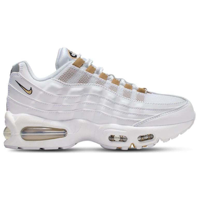 [ii4130-102] Grade School Nike Air Max 95 'white Metallic Gold (gs)'