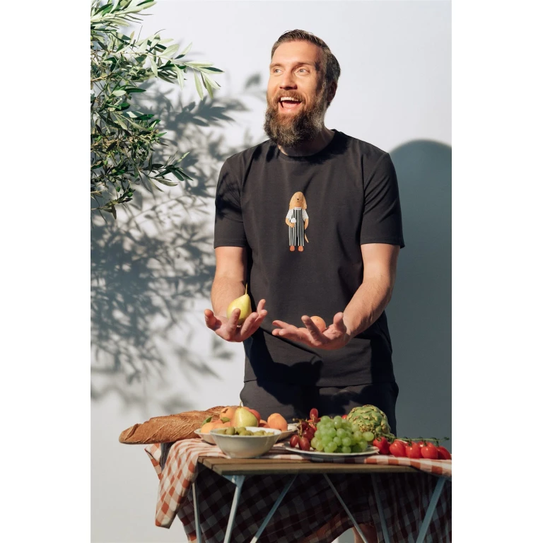 Organic cotton men's T-shirt - Dog Print