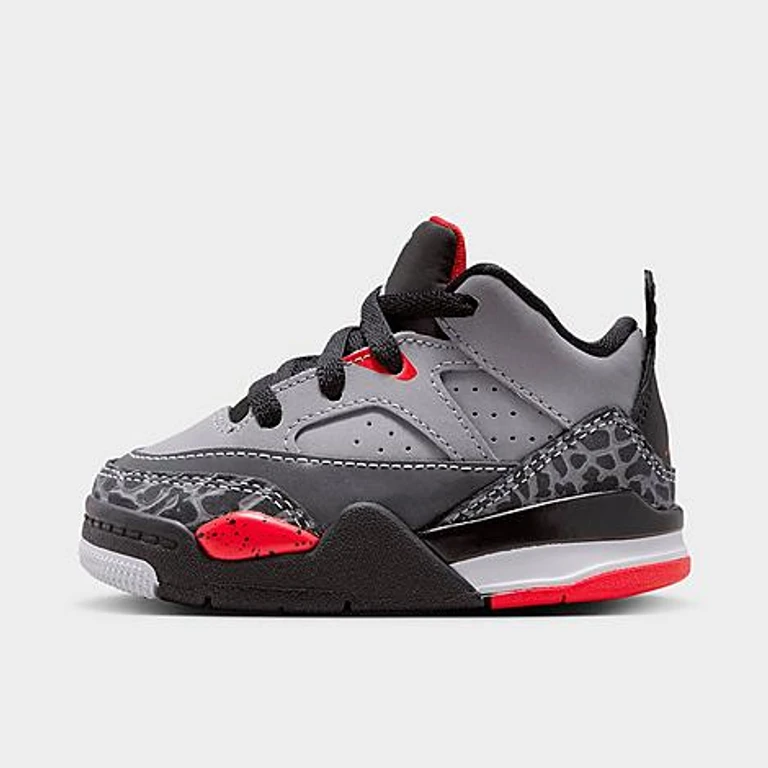 Kids Toddler Air Son of Mars Low Casual Shoes in Cement Grey/Black/Fire Red Size: 2.0