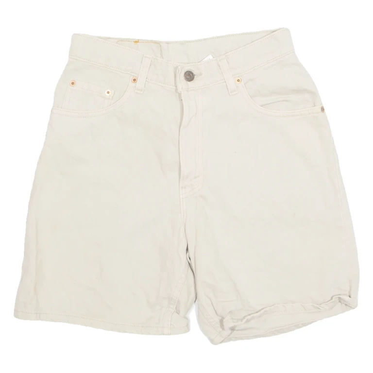 LEVI'S 511 Mens Denim Shorts Beige 90s S W27