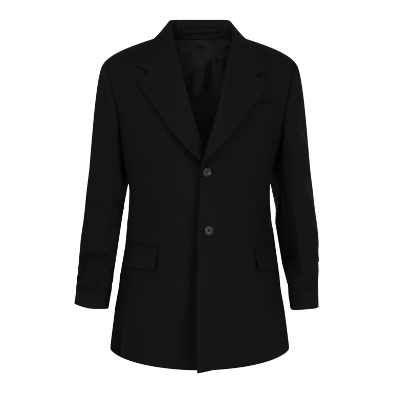 Notched Lapel Wool Blazer