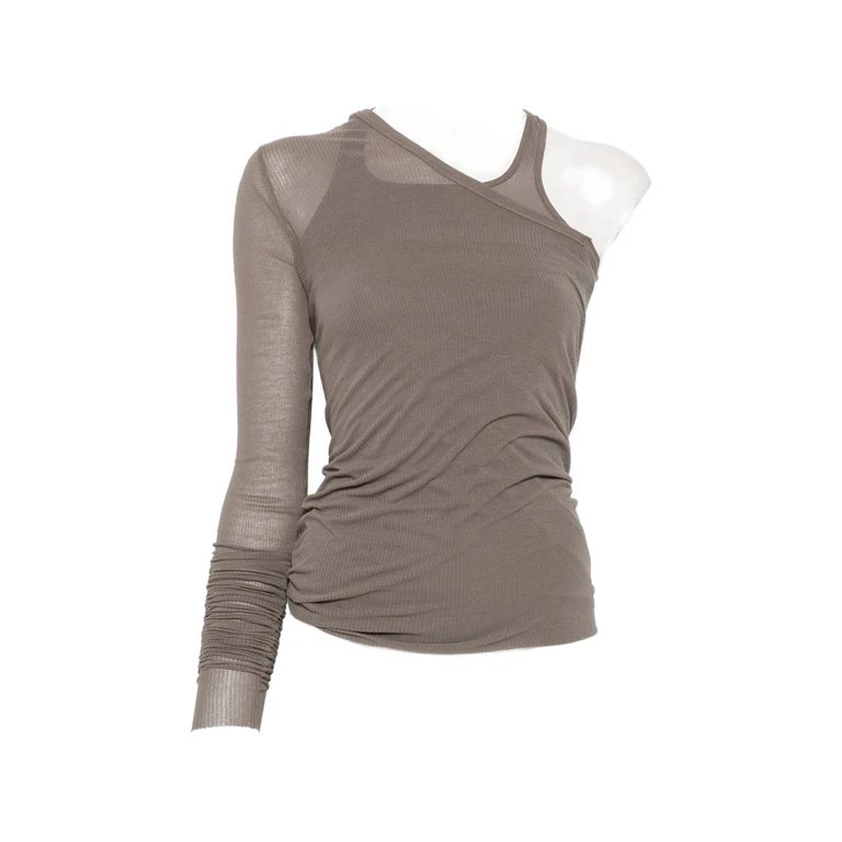 Banana Asymmetric Ribbed Top