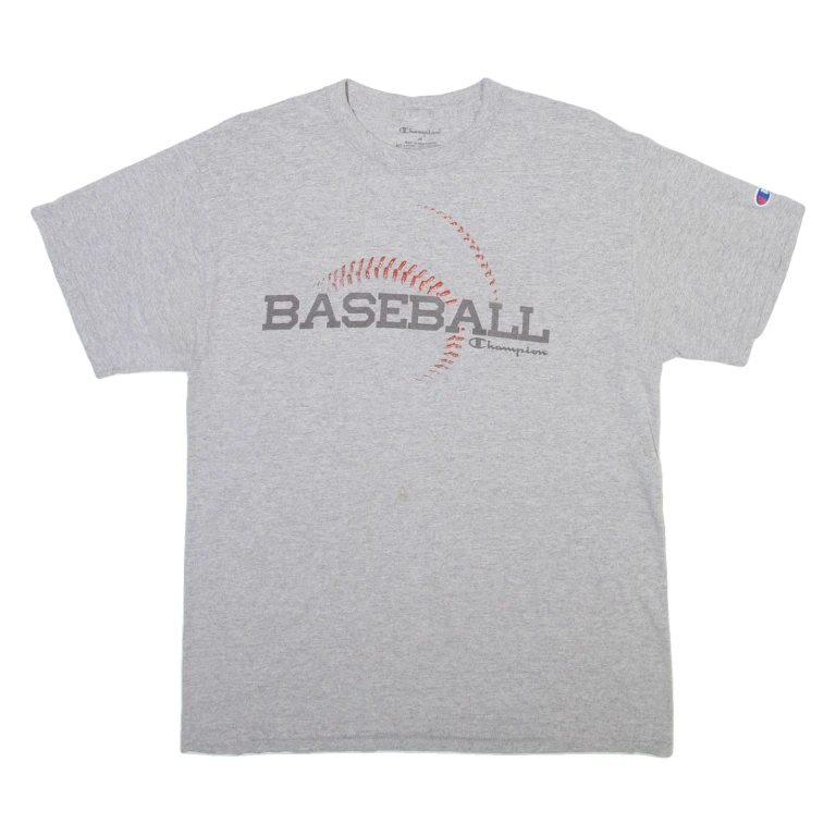 CHAMPION Mens T-Shirt Grey M