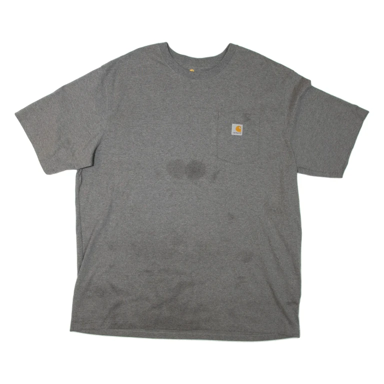 CARHARTT Mens T-Shirt Grey Crew Neck 2XL