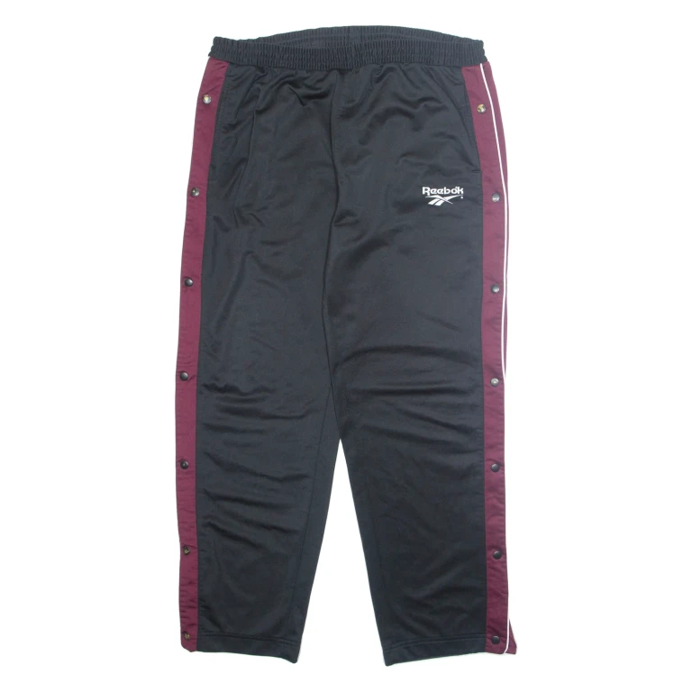 REEBOK Mens Rain Trousers Black Straight XL W36 L30
