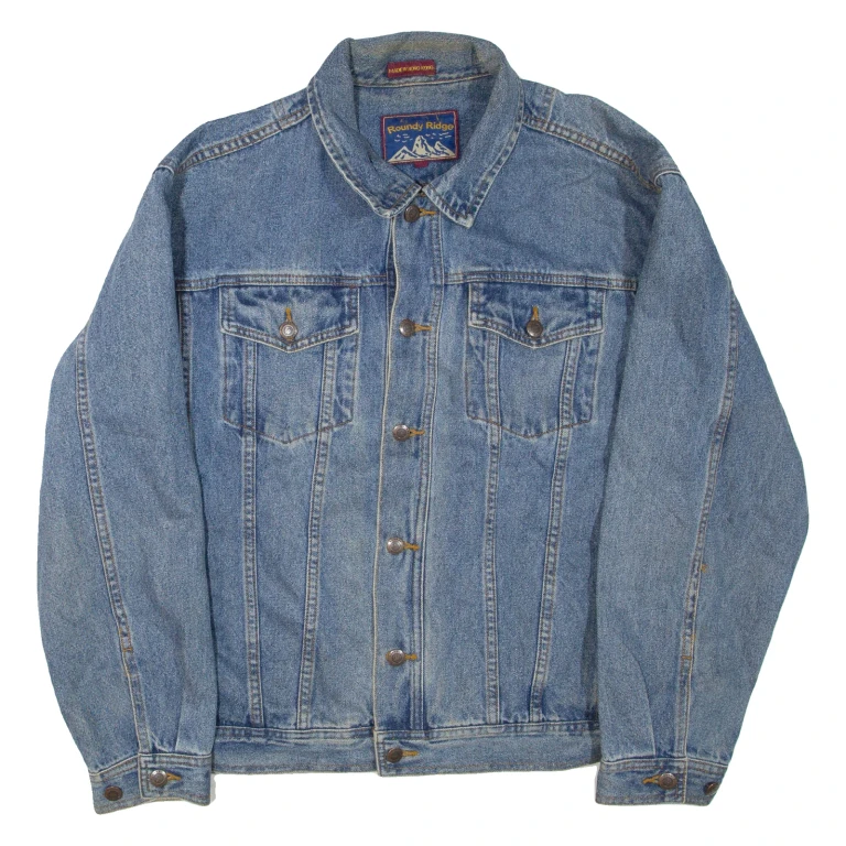 ROUNDY RIDGE Mens Denim Jacket Blue L