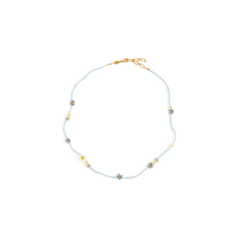 Anni Lu Bluebell Bloom Necklace Soft Blue One Size