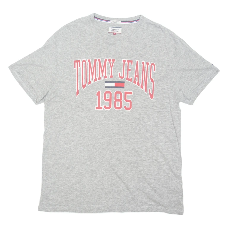TOMMY HILFIGER Tommy Jeans Regular Fit Mens T-Shirt Grey L