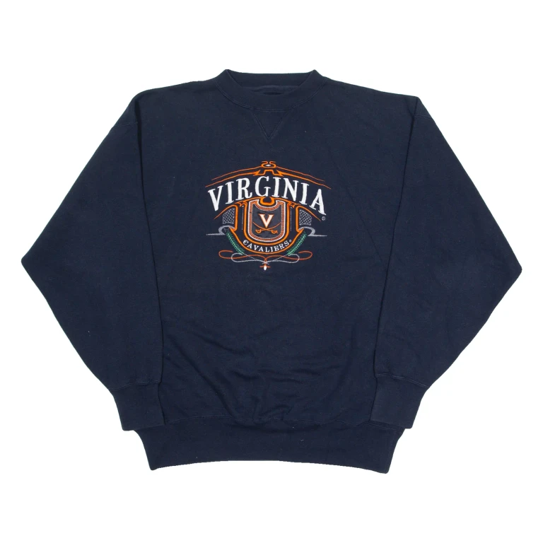 MIDWEST EMBROIDERY Virginia Cavaliers Mens Sweatshirt Blue Crew Neck USA XL
