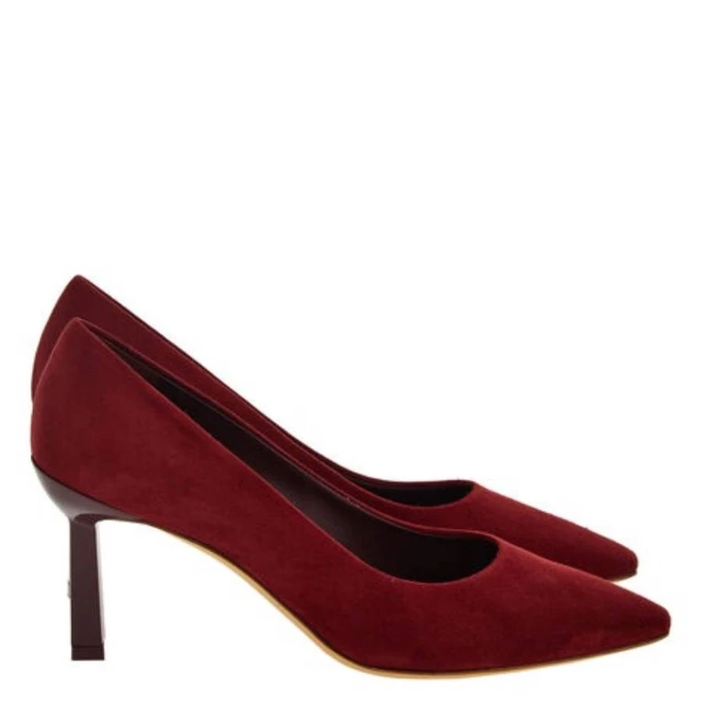 Ferragamo Justina 70 Suede Pumps, Size 7 C