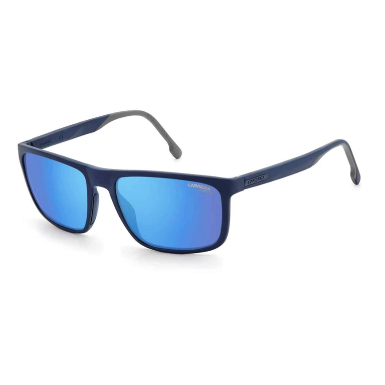 Carrera Grey Blue Mirror Rectangular Mens Sunglasses CARRERA 8047/S 0PJP/XT 58