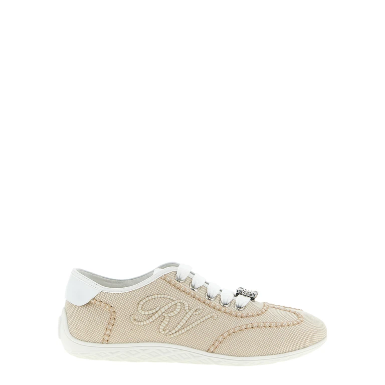Roger Vivier Beige Polyamide Low Top Sneakers - Women