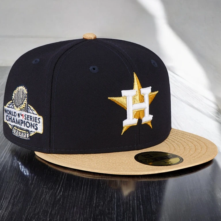 Men's MLB Houston Astros 5950 Gold 2023 Fitted Navy/Gold