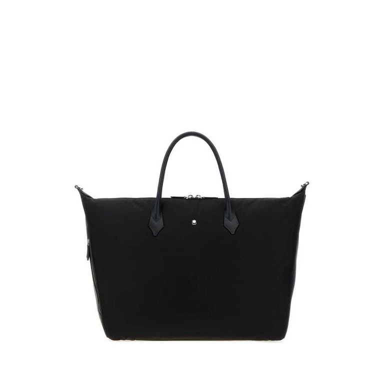 The Weekender Travel Bag in Nylon and Calfskin Leather (221656000)