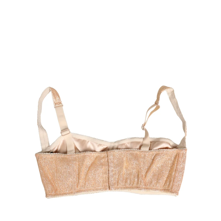 Dolce & Gabbana Beige Semi-Pad Underwire Balconette Bra Underwear Clothing - Women