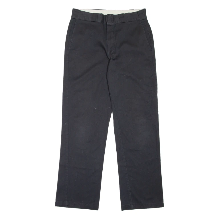 DICKIES Workwear Mens Trousers Black Regular Straight W32 L32