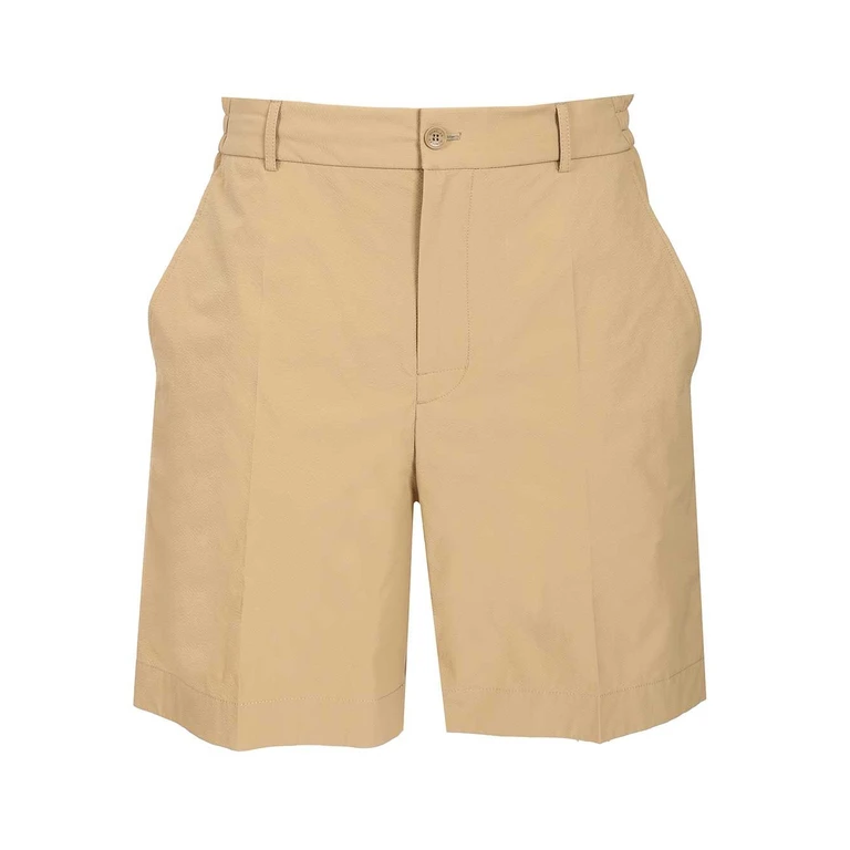 Moncler seersucker shorts Beige Polyester Trousers - Men (L1091)