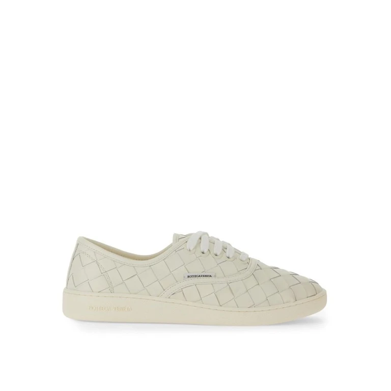Bottega Veneta White Calfskin Low Top Sneakers - Men