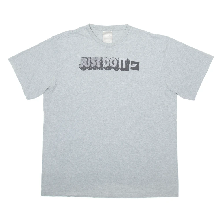 NIKE Mens T-Shirt Grey 2XL
