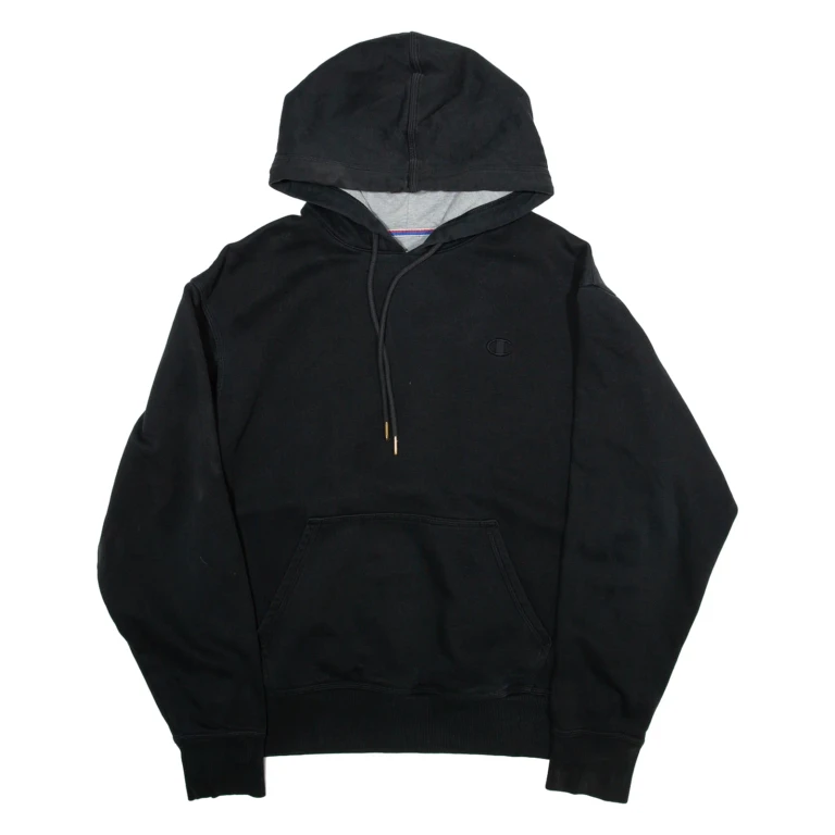 CHAMPION Womens Black Hoodie M