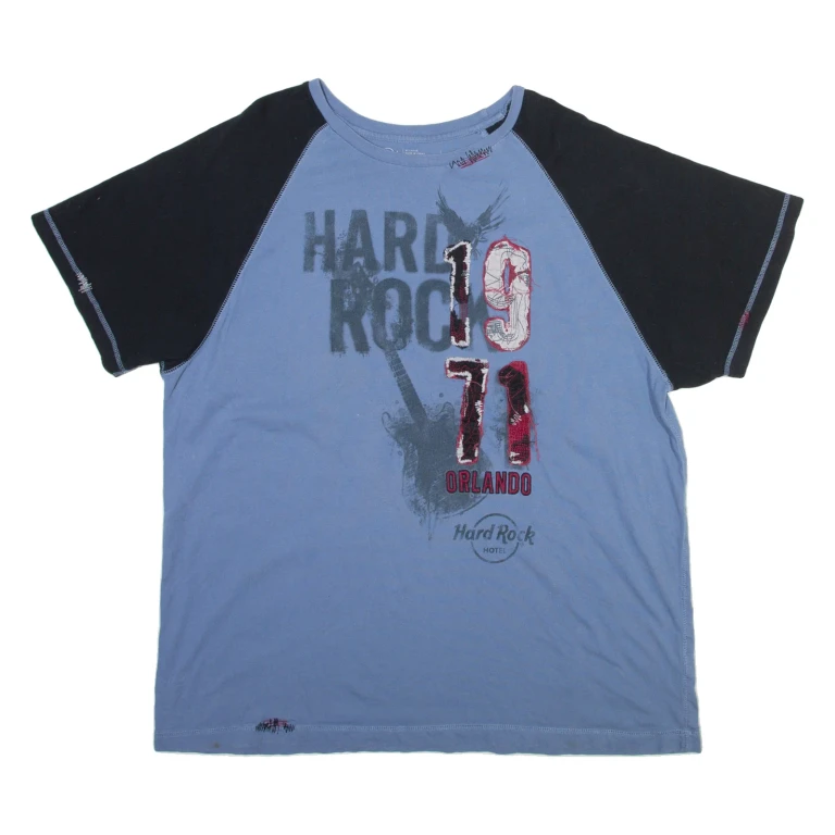 HARD ROCK CAFE Orlando Mens T-Shirt Blue USA 2XL