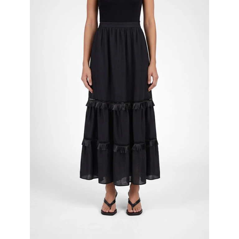 Long Linen Skirt (D61215H0969003001)
