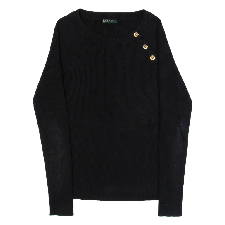 LAUREN RALPH LAUREN Stretch Womens Jumper Blue Tight Knit S