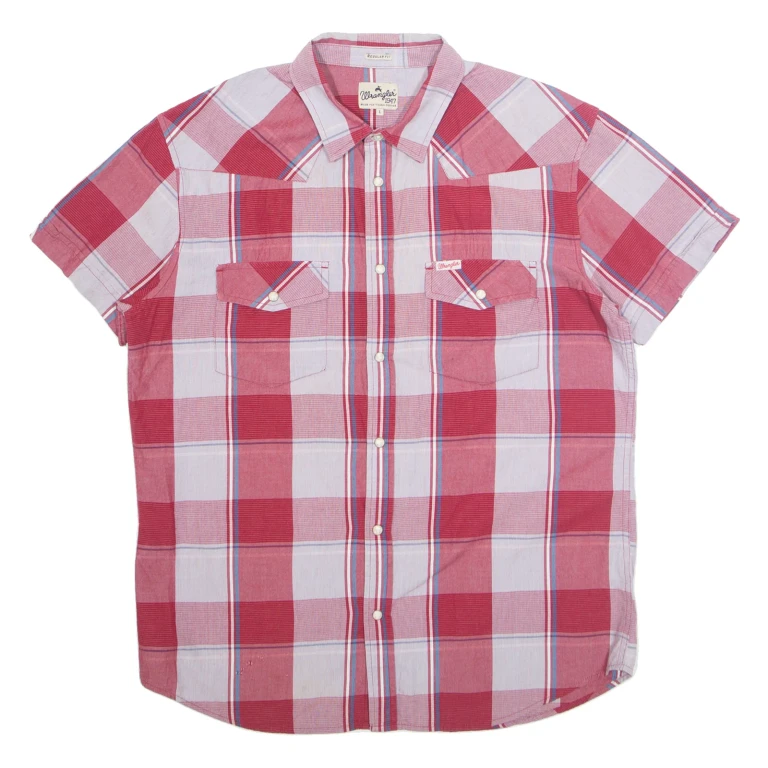 WRANGLER Mens Shirt Red Check L