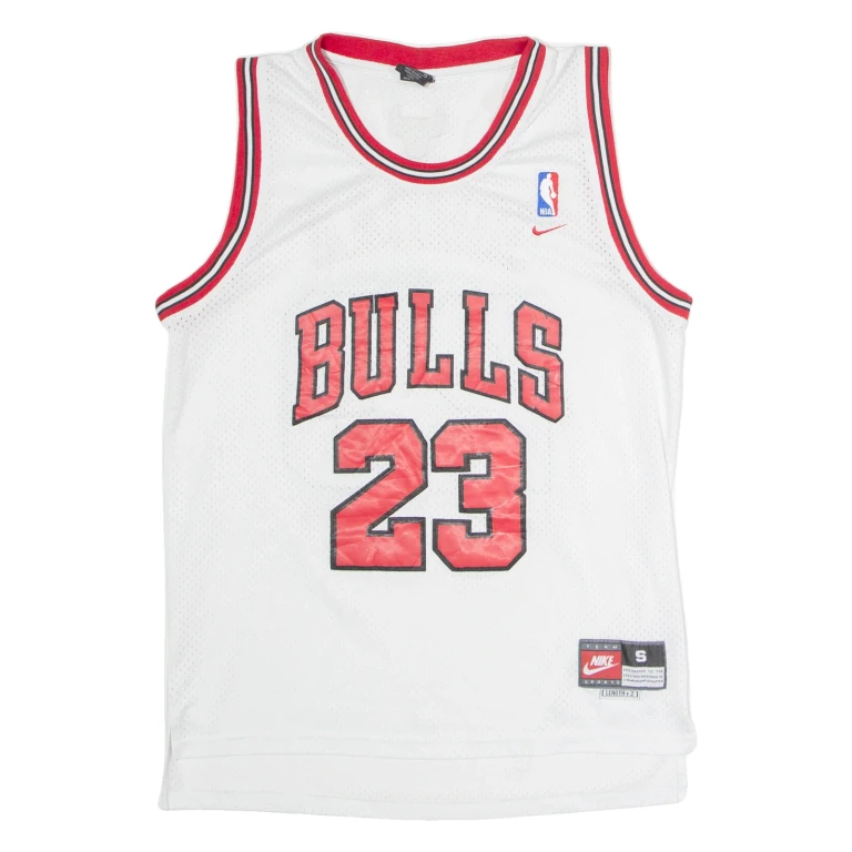 NIKE Chicago Bulls Alternate #23 Jordan Mens Jersey White Sleeveless 90s USA S