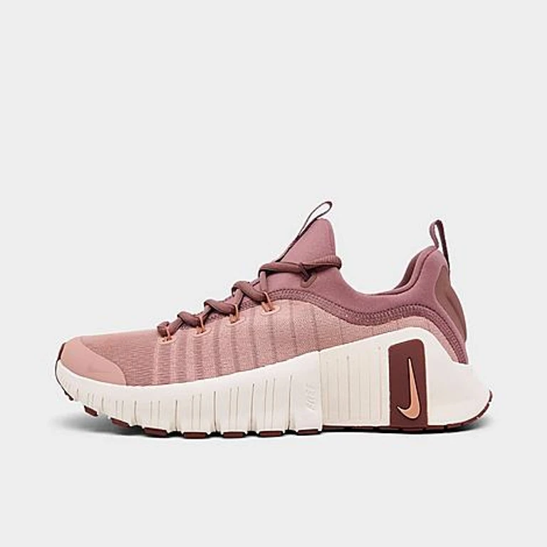 Nike Women's Free Metcon 6 Training Shoes in Particle Pink/Pale Ivory/Red Sepia Size: 10.5