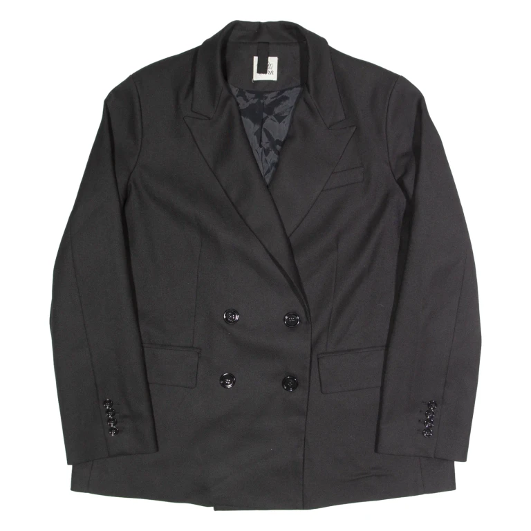 ATTIC AND BARN Womens Blazer Jacket Black L