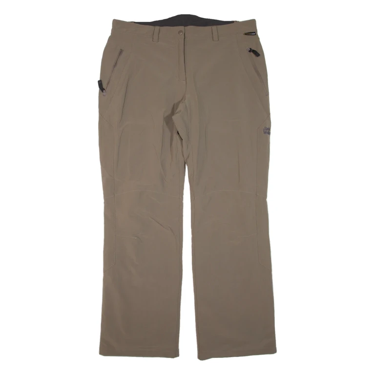 JACK WOLFSKIN Outdoor Lined Womens Trousers Beige Regular Straight W36 L32