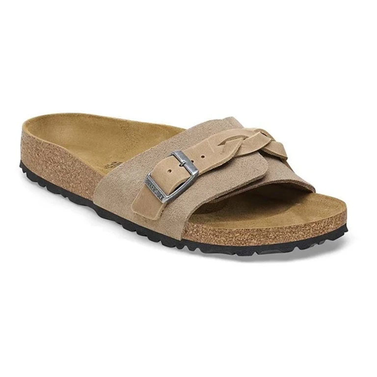 Unisex Oita Braided Suede Leather Taupe