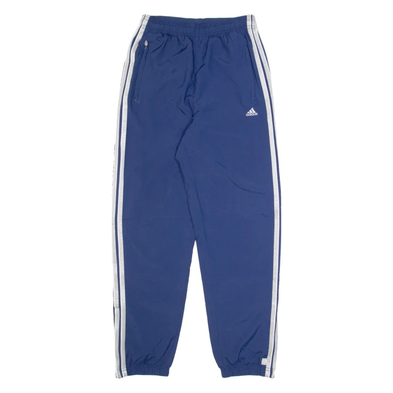 ADIDAS Womens Track Pants Blue Tapered S W26 L29