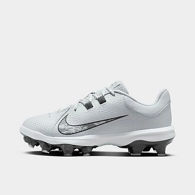 Nike Women's Hyperdiamond 4 Pro MCS Softball Cleats in Pure Platinum/Iron Grey/White Size: 5.0