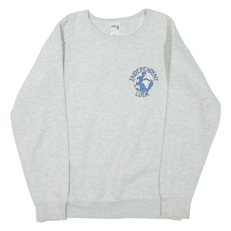 GILDAN Mens Sweatshirt Grey Crew Neck M