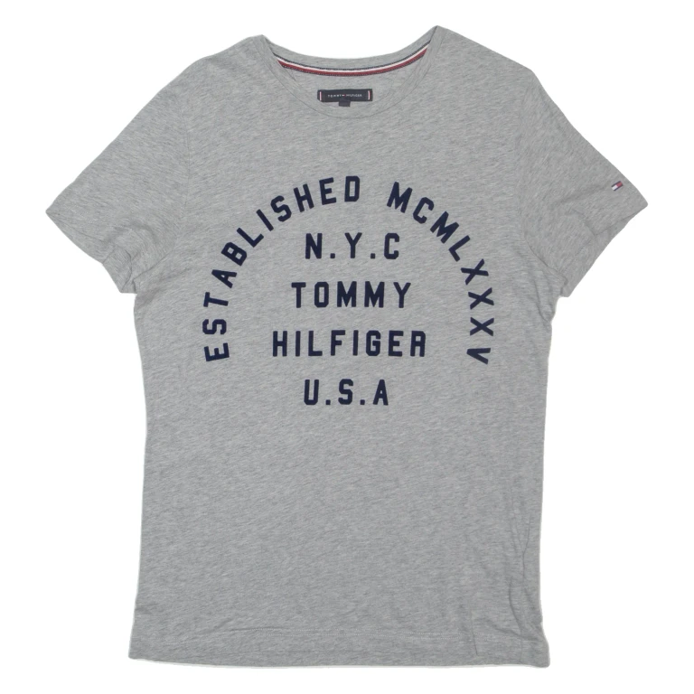 TOMMY HILFIGER Mens T-Shirt Grey S (GG1-211024-19034)