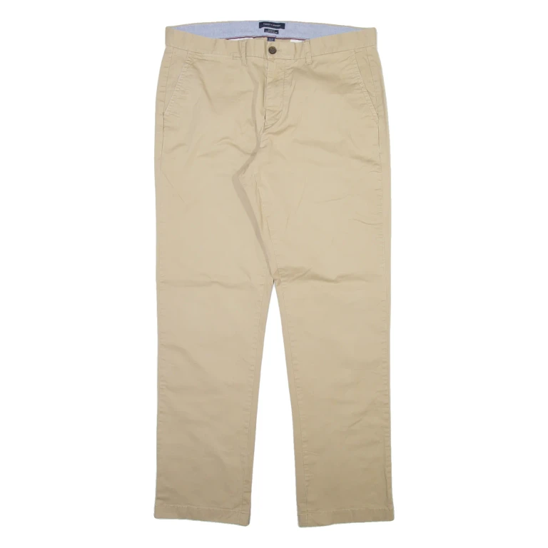 TOMMY HILFIGER Mens Trousers Beige Regular Straight W36 L34
