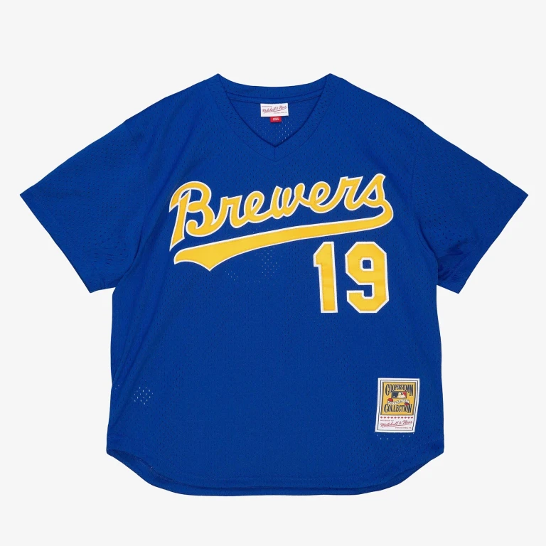 Men's MLB Authentic Bp Jersey - Brewers 1991 Robin Yount Jerseys
