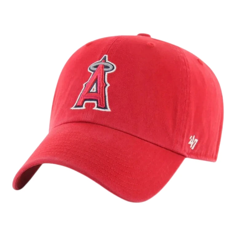 Clean Up Los Angeles Angels Strapback Hat - Red Adjustable Cap