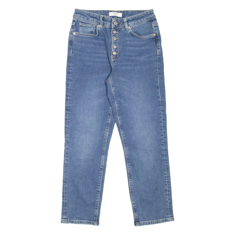 REISS Womens Jeans Blue Regular Straight Stone Wash W26 L27