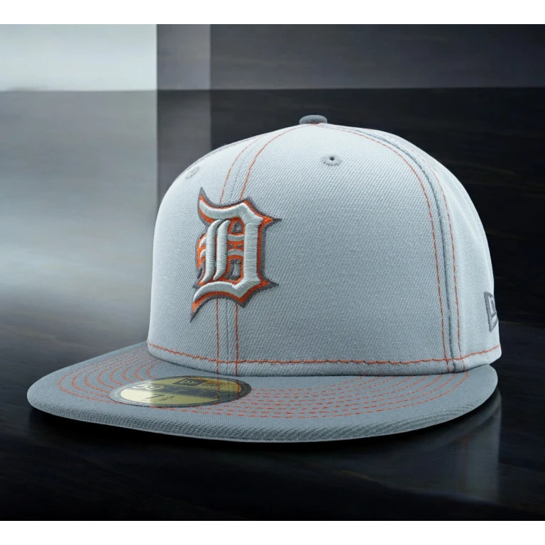 Men's MLB Detroit Tigers 5950 Gray Pop Fitted Gray/Orange