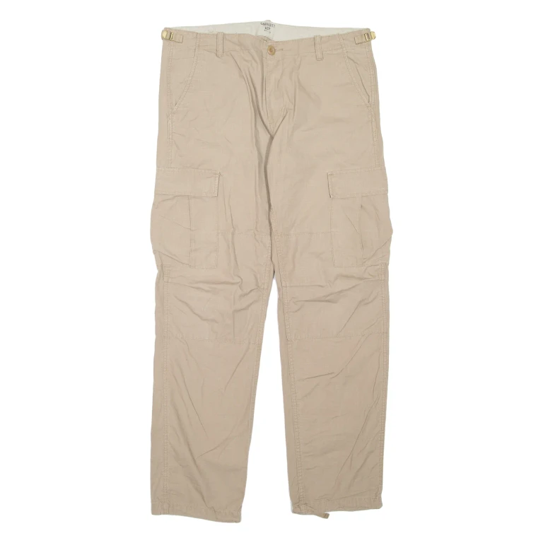 CARHARTT WIP Cargo Mens Trousers Beige Regular Straight W24 L32