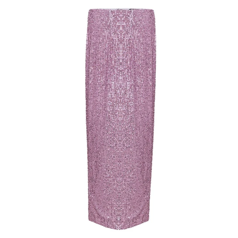 Pink Polyester Long Skirt - Women