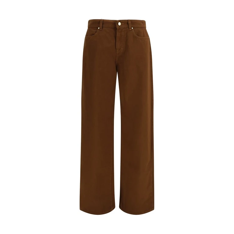 Brown Cotton Pants - Women