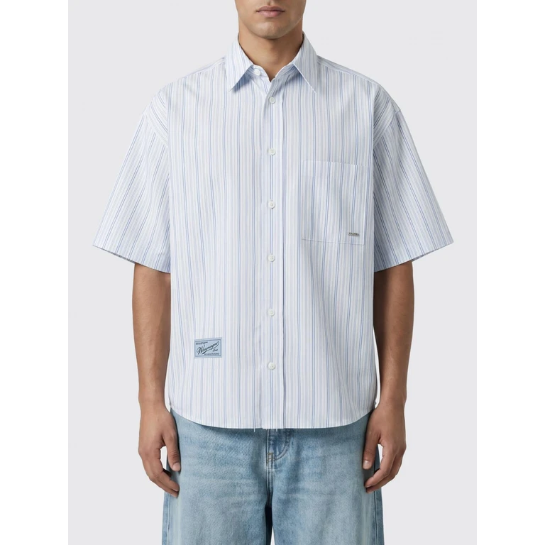 Short-Sleeved Striped Cotton-Blend Shirt (W261SH32837L)