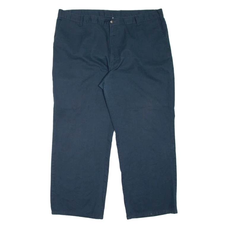 DICKIES Workwear Mens Trousers Blue Relaxed Straight W42 L30