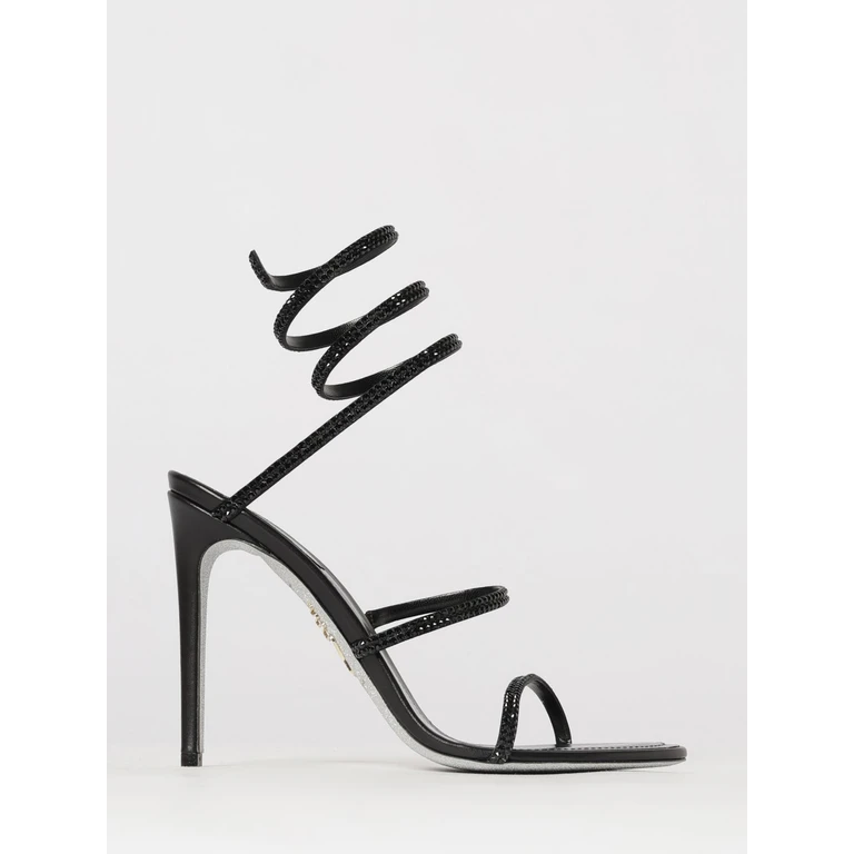 Heeled Sandal Woman color Black (C12369105R001V050)
