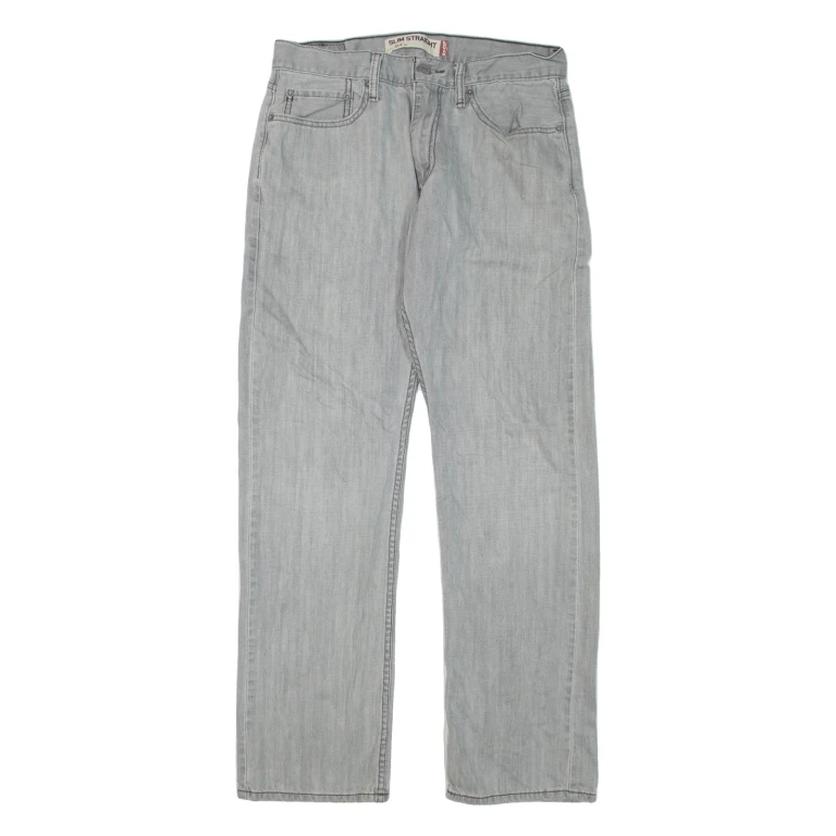 LEVI'S 514 Jeans Womens Grey Regular Straight W32 L32