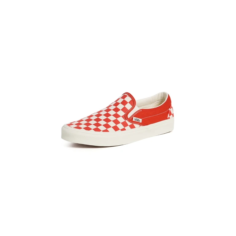 Classic Slip On Sneakers Checkerboard Tomato M 10.5/ W 12